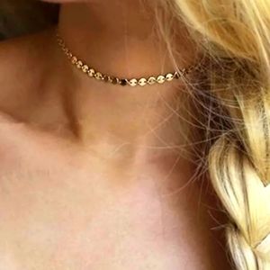 Boho dainty gold choker
